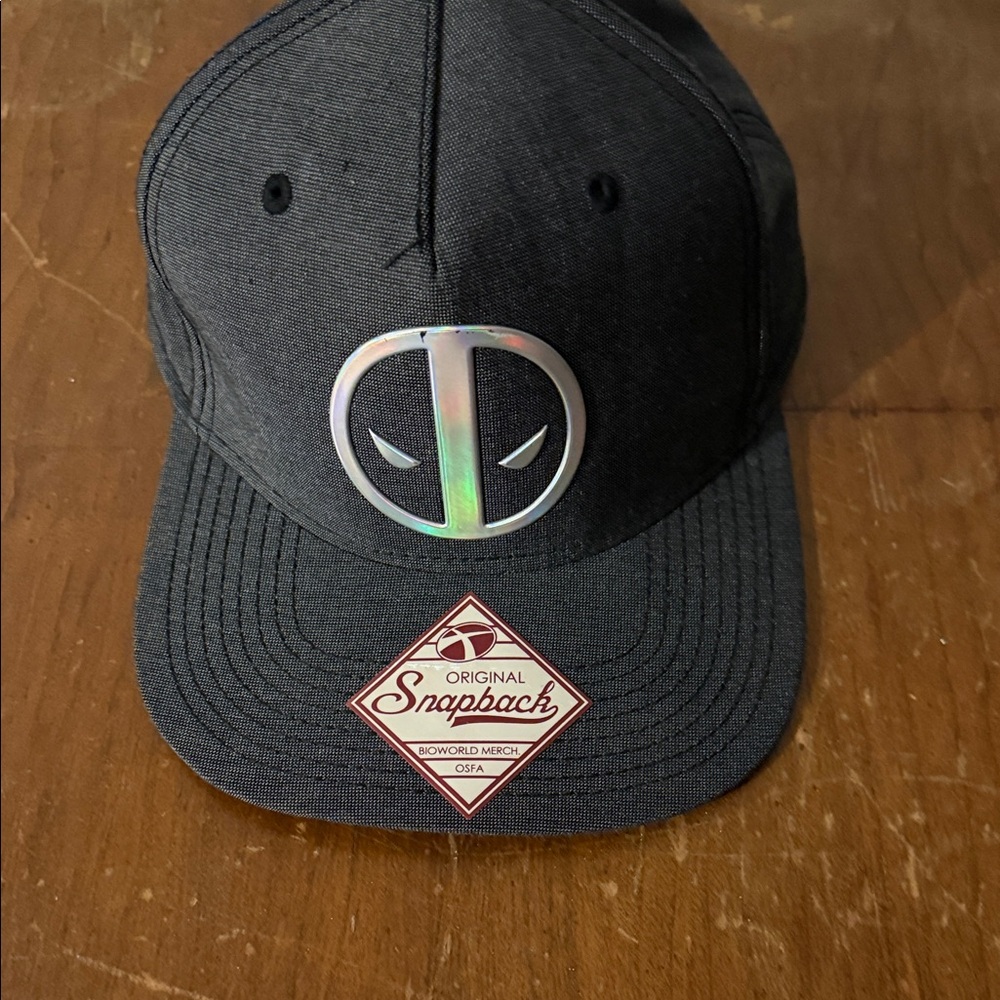 Marvel Black Snapback Hat with Silver Logo